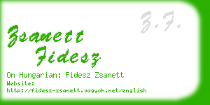 zsanett fidesz business card